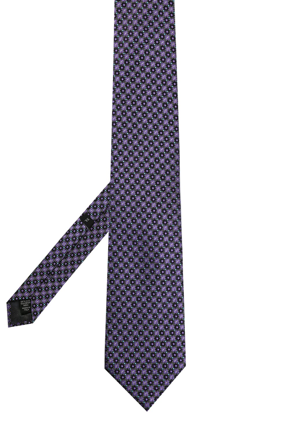Шелковый галстук с узором ZEGNA сиреневого цвета по цене 22450 руб., арт. Z2E08/1XW, фото 2 Шелковый галстук с узором ZEGNA, арт. Z2E08/1XW, фото 2