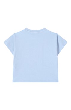 Детская хлопковая футболка KENZO голубого цвета, арт. K61166 | Фото 2 (Драгоценные камни: Проставлено; Рукава: Короткие; Материал сплава: Проставлено; Мальчики Кросс-КТ: Футболка-одежда; Материал внешний: Хлопок; Ростовка одежда: 3 года | 98 см, 2 года | 92 см, 7 лет | 122 см, 9 лет | 134 см, 4 года | 104 см, 5 лет | 110 см)
