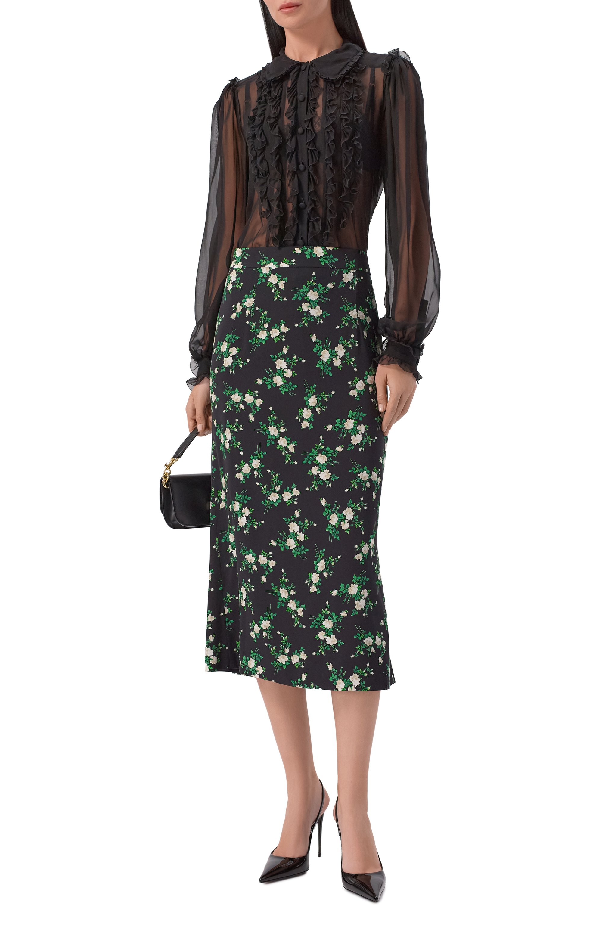 Шелковая юбка DOLCE & GABBANA, арт. F4DDFT/FSA88, фото 2