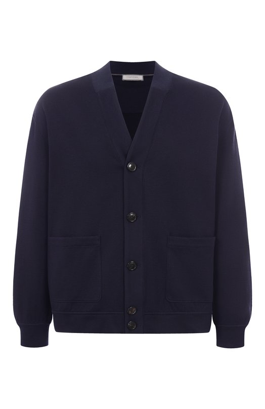 Кардиган из хлопка и кашемира Cortigiani 3AF602 Синий 3AF602