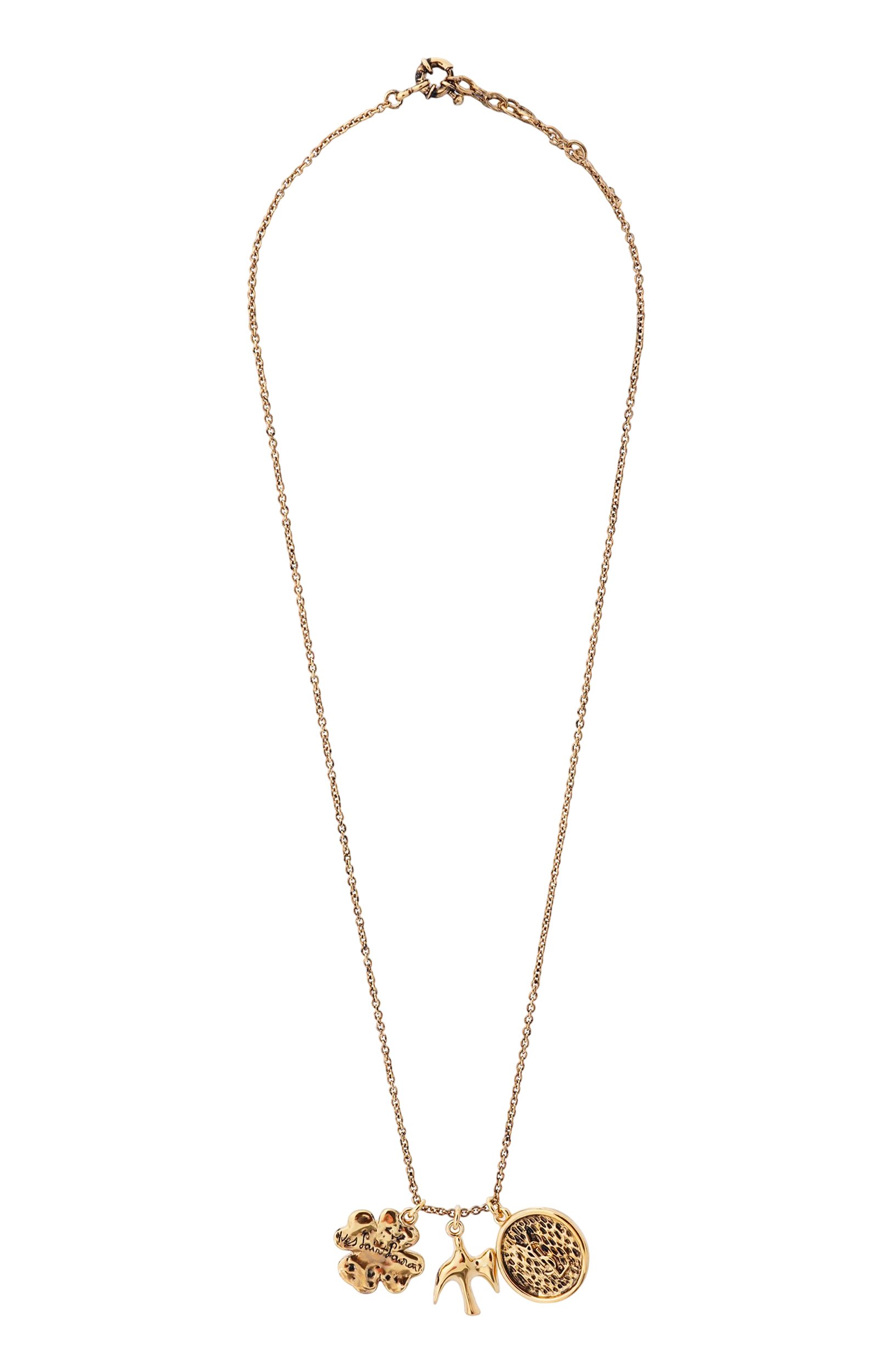 Колье SAINT LAURENT золотого цвета по цене 99500 руб., арт. A0035I/Y1500, фото 1 Колье SAINT LAURENT, арт. A0035I/Y1500, фото 1