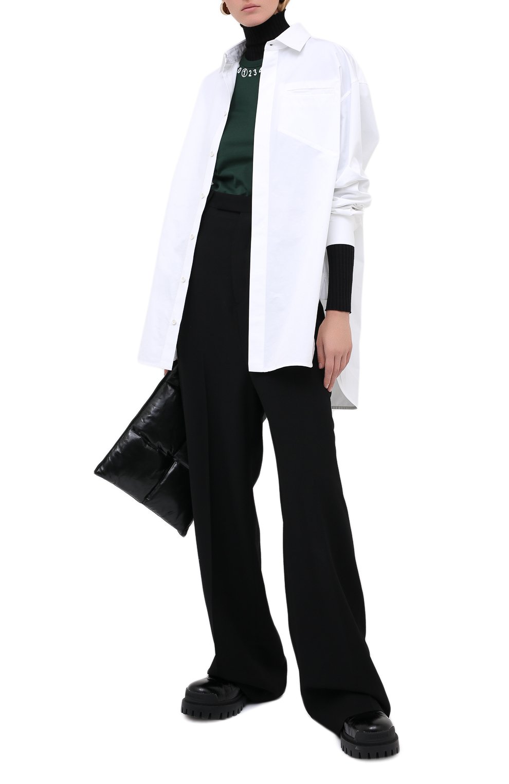 Хлопковая футболка MAISON MARGIELA зеленого цвета по цене 25100 руб., арт. S51GC0434/S22816, фото 2 Хлопковая футболка MAISON MARGIELA, арт. S51GC0434/S22816, фото 2