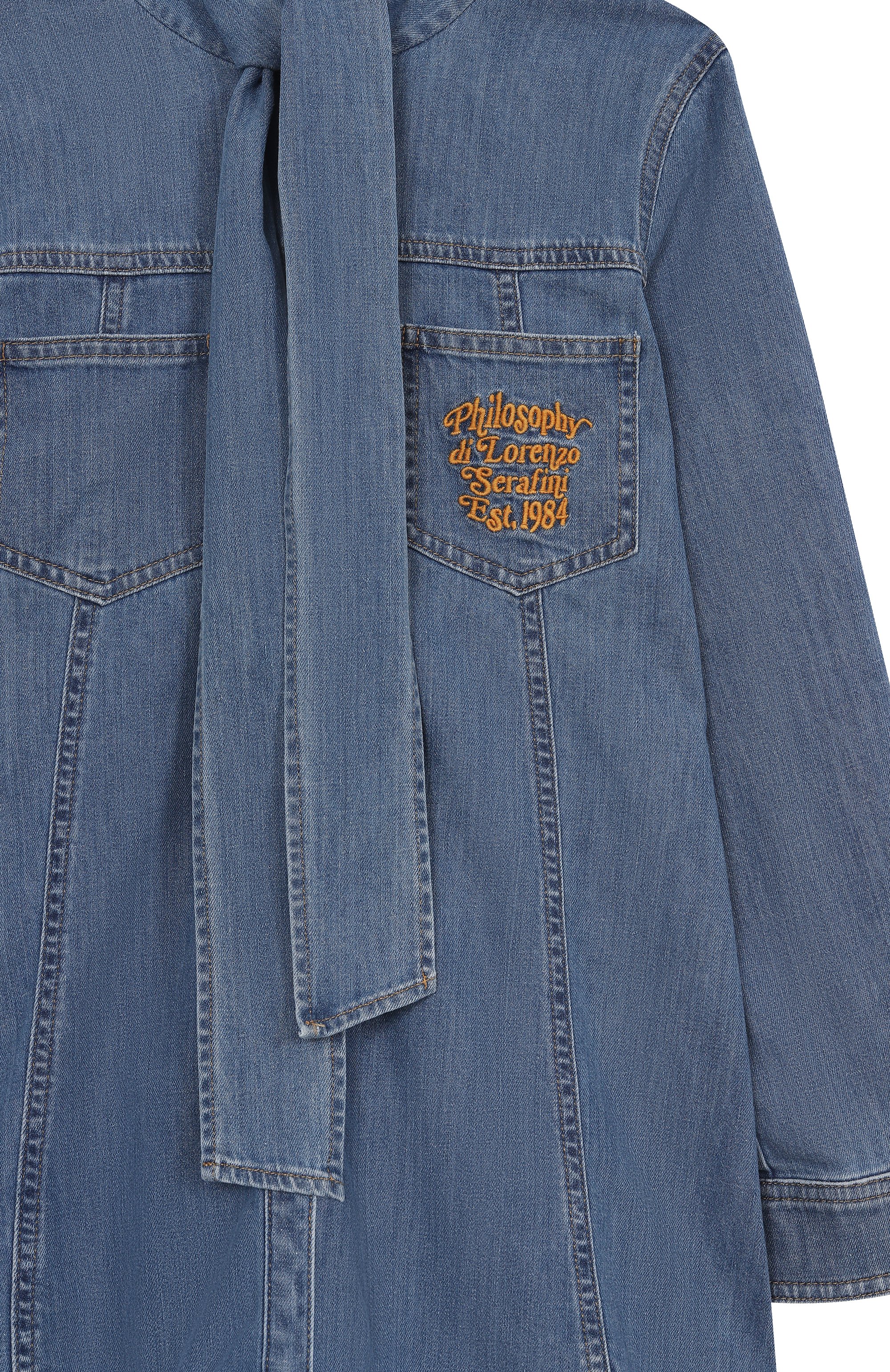 Джинсовое платье PHILOSOPHY DI LORENZO SERAFINI KIDS, арт. I9F901/6044/12-14, фото 3