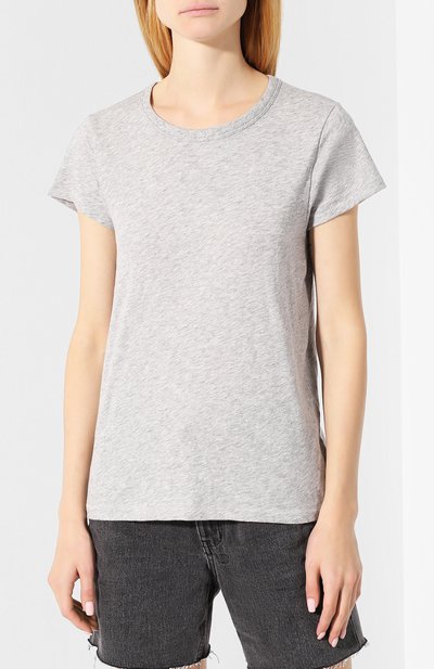 Хлопковая футболка RAG AND BONE серого цвета по цене 10950 руб., арт. W272C32CH, фото 3 Хлопковая футболка RAG AND BONE, арт. W272C32CH, фото 3