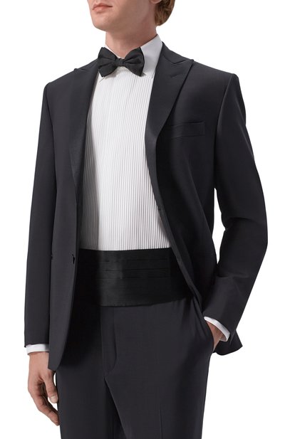 Шелковый камербанд CORNELIANI черного цвета по цене 37300 руб., арт. 28U917/2A20480, фото 2 Шелковый камербанд CORNELIANI, арт. 28U917/2A20480, фото 2