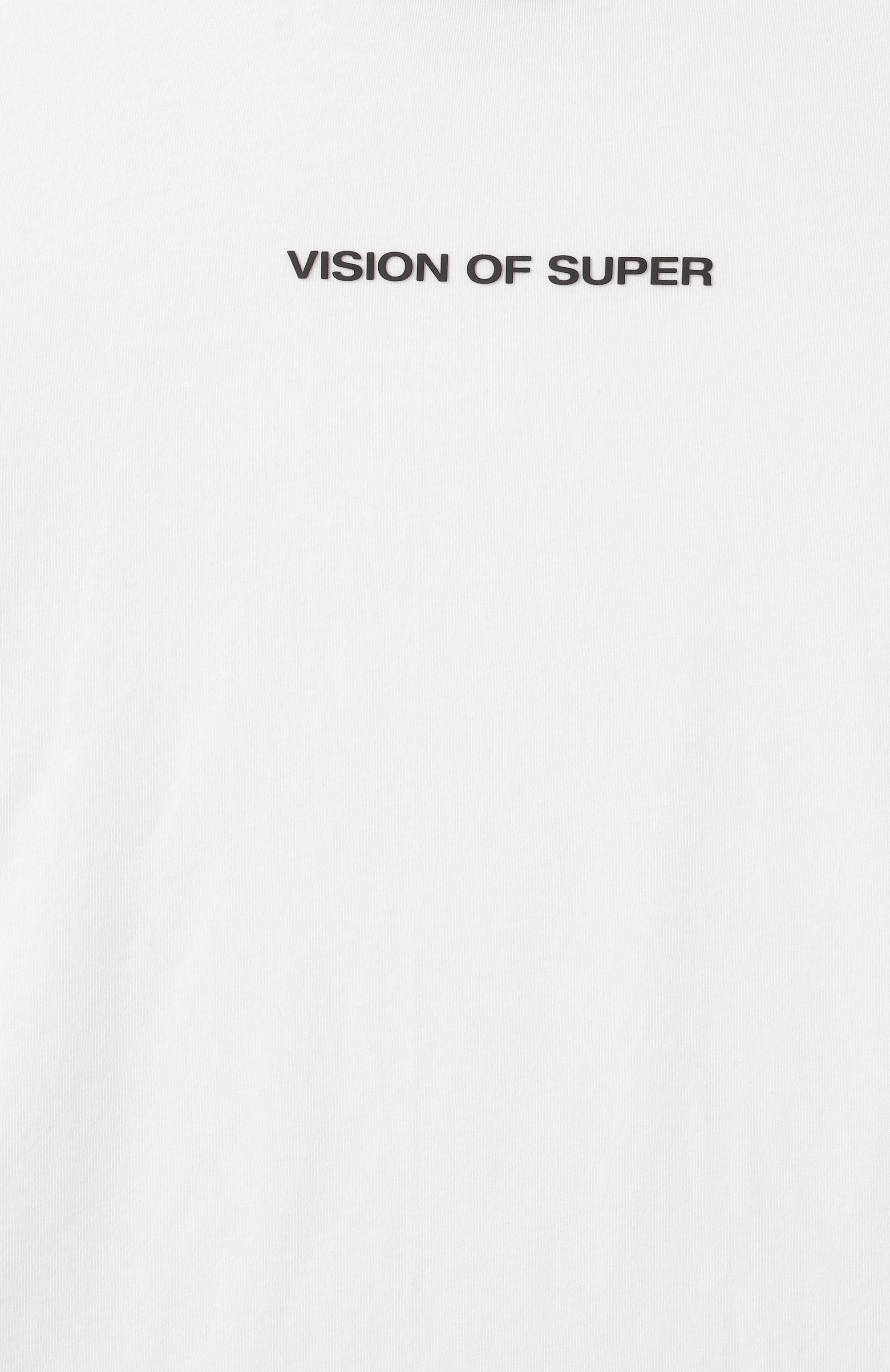 Хлопковая футболка VISION OF SUPER белого цвета по цене 5810 руб., арт. TSV4102J, фото 3 Хлопковая футболка VISION OF SUPER, арт. TSV4102J, фото 3