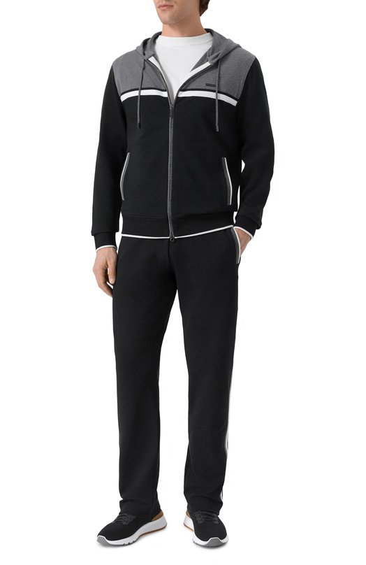 Хлопковая толстовка Stefano Ricci K101046FCR/T25350 Чёрный  K101046FCR/T25350 Фото 2