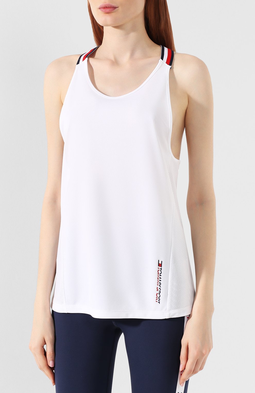 Топ TOMMY SPORT белого цвета по цене 4490 руб., арт. S10S100022, фото 3 Топ TOMMY SPORT, арт. S10S100022, фото 3