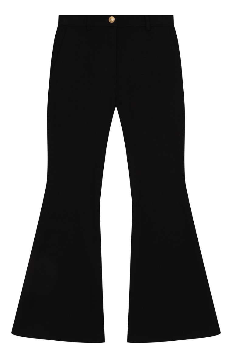 Детские брюки из вискозы BALMAIN черного цвета, арт. BW6A80 | Фото 1 (Нос: Не проставлено; Материал внешний: Вискоза; Случай: Повседневный; Ростовка одежда: 12 лет | 152 см, 16 лет | 164 см, 13 - 15 лет | 158 см, 10 - 11 лет | 140 - 146см, 8 лет | 128 см)