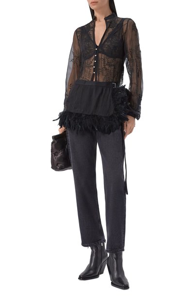 Блузка из шелка и хлопка ANN DEMEULEMEESTER, арт. B0014006/FA735, фото 2