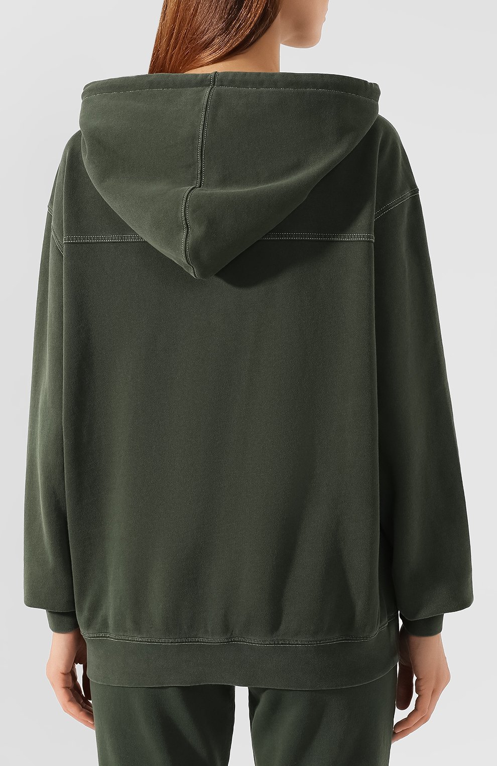 Хлопковое худи ACNE STUDIOS зеленого цвета по цене 21350 руб., арт. AI0035, фото 4 Хлопковое худи ACNE STUDIOS, арт. AI0035, фото 4