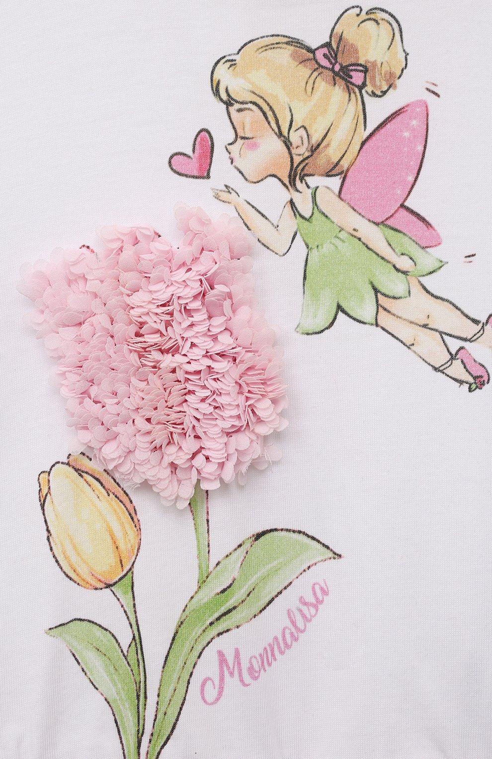 Хлопковая футболка MONNALISA, арт. 39A601, фото 3