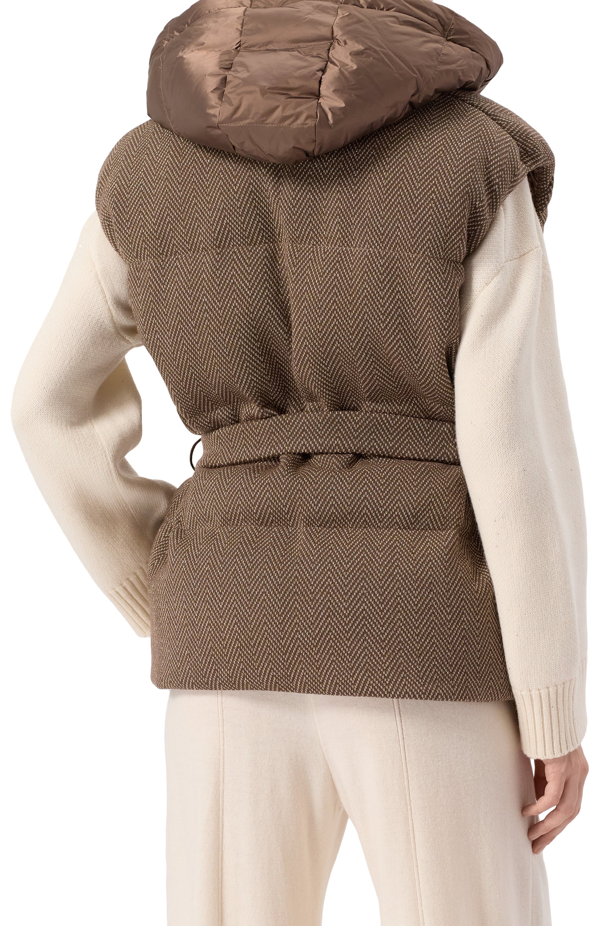 Пуховый жилет с отделкой из меха лисы FREEAGE, арт. WW25.VS013M.2939.130, фото 8