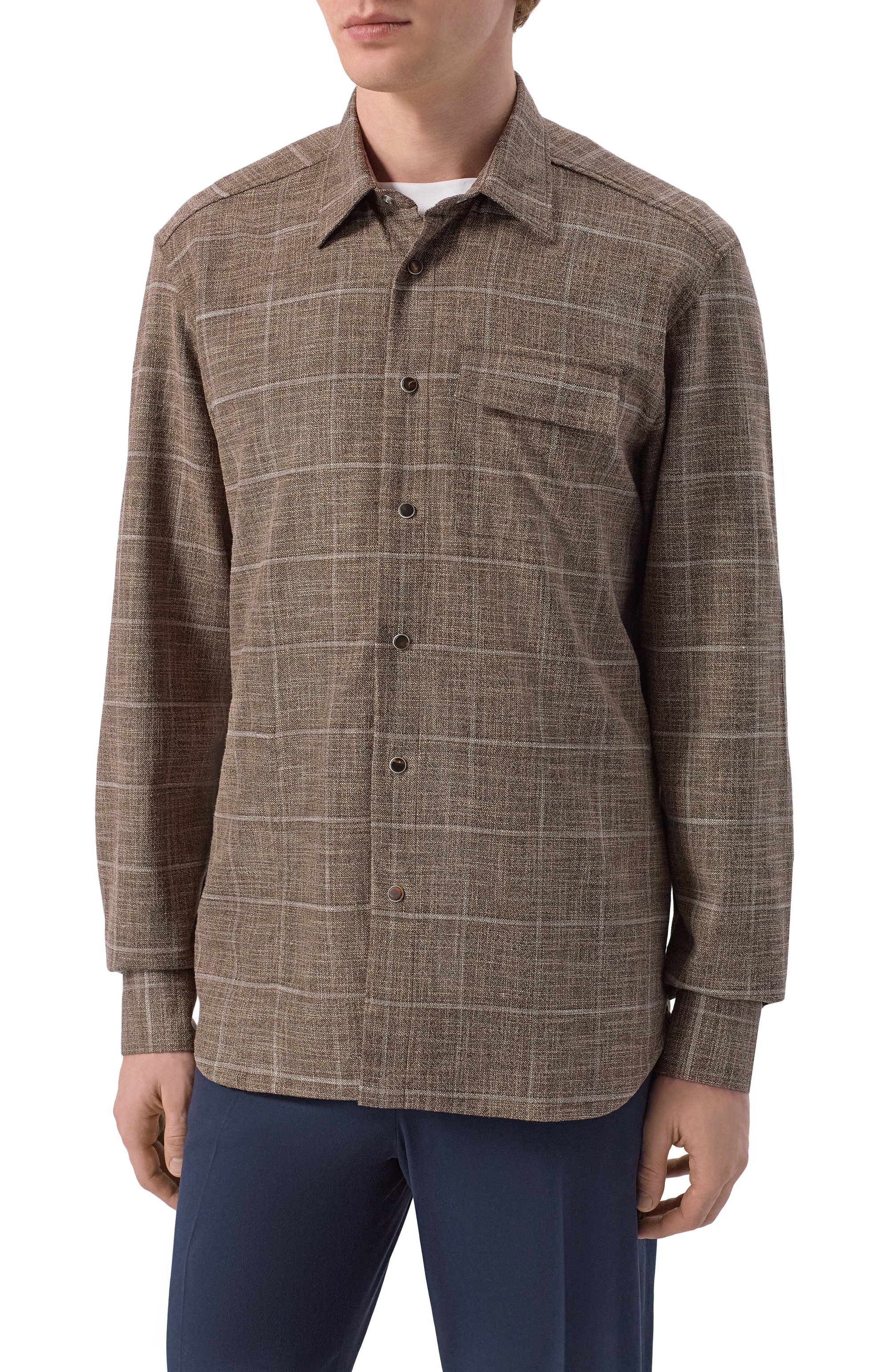 Рубашка из шерсти и шел ка KITON, арт. UMCBUBAK0627G, фото 3