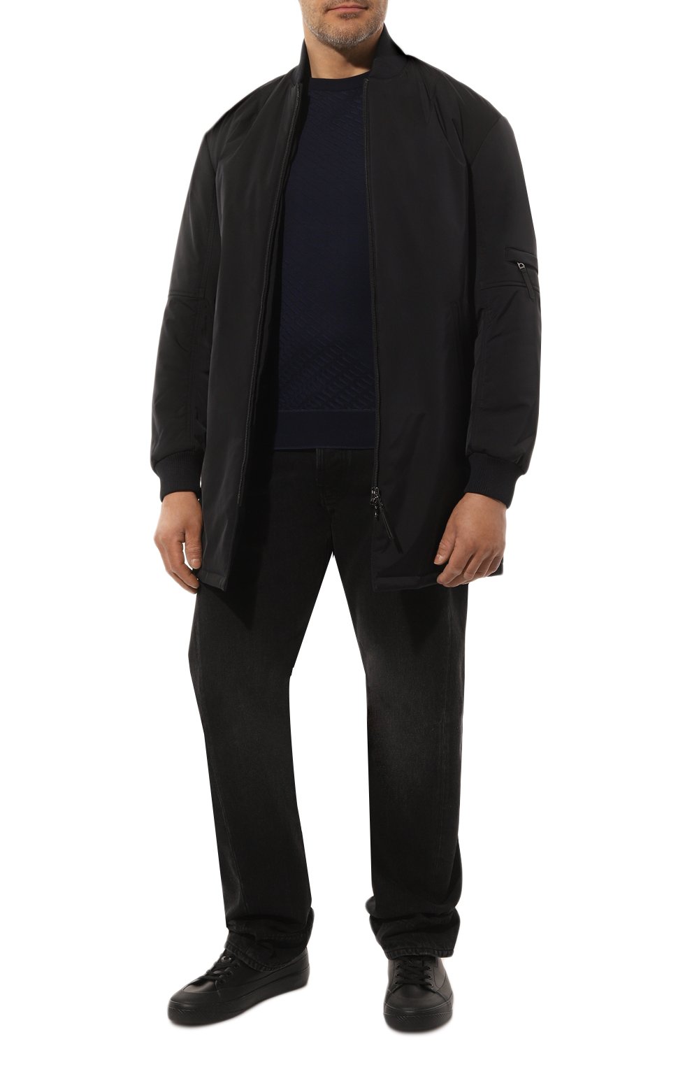 Хлопковый джемпер STEFANO RICCI темно-синего цвета по цене 115000 руб., арт. K616303G10/F23213, фото 2 Хлопковый джемпер STEFANO RICCI, арт. K616303G10/F23213, фото 2