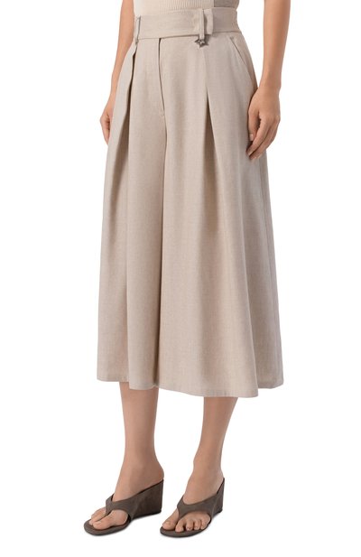 Кюлоты изо льна и вискозы LORENA ANTONIAZZI, арт. P2639PA46A/5154, фото 3