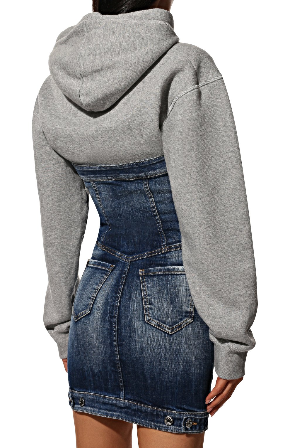 Комбинированное платье DSQUARED2, арт. S75CV0557/S30342, фото 4
