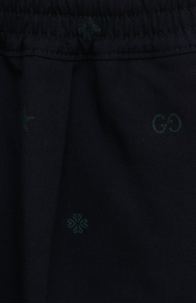 Хлопковые брюки GUCCI темно-синего цвета по цене 48960 руб., арт. 600348 XWAHH, фото 3 Хлопковые брюки GUCCI, арт. 600348 XWAHH, фото 3