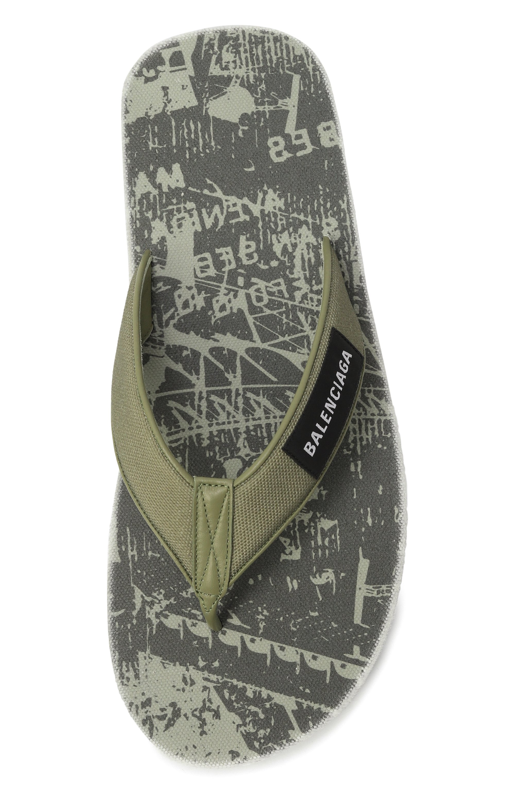 Текстильные шлепанцы sunset BALENCIAGA хаки цвета по цене 49950 руб., арт. 841422/W14S2, фото 6 Текстильные шлепанцы sunset BALENCIAGA, арт. 841422/W14S2, фото 6