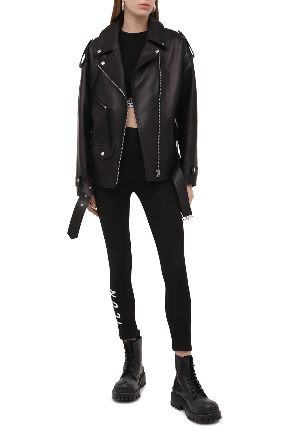 Хлопковые легинсы DSQUARED2, арт. D8N473450, фото 2