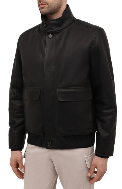 Кожаный бомбер с подкладкой из норки LORO PIANA, арт. FAL8001, фото 3