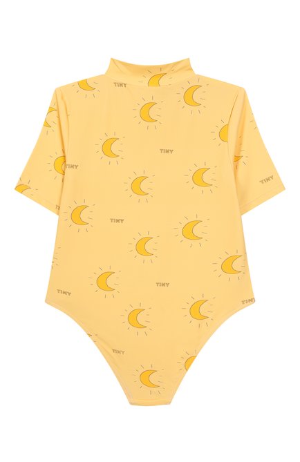 Детского слитный купальник TINYCOTTONS желтого цвета, арт. SS25-268 | Фото 2 (Нос: Не проставлено; Материал сплава: Проставлено; Материал внешний: Хлопок)