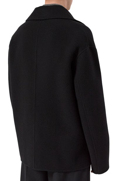 Шерстяное пальто HEVO черного цвета по цене 111000 руб., арт. GALESAN0 D 0/I700, фото 4 Шерстяное пальто HEVO, арт. GALESAN0 D 0/I700, фото 4