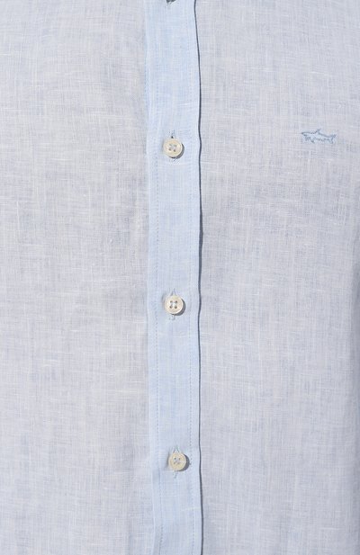 Льняная рубашка PAUL&SHARK голубого цвета по цене 28500 руб., арт. 23413262J, фото 5 Льняная рубашка PAUL&SHARK, арт. 23413262J, фото 5