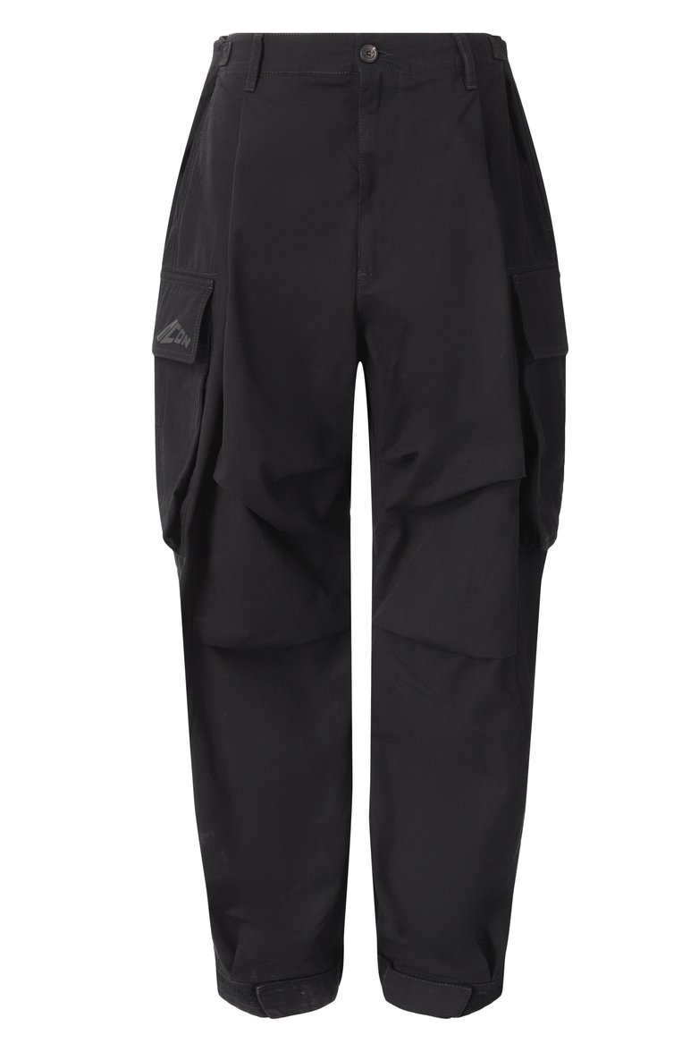 Женские хлопковые брюки-карго DSQUARED2 черного цвета, арт. S80KA0047/D35224 | Фото 1 (Длина (брюки, джинсы): Стандартные; Материал внешний: Хлопок; Женское Кросс-КТ: Джоггеры - брюки, Брюки-одежда; Стили: Кэжуэл)