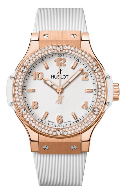 Женские часы gold white diamonds HUBLOT бесцветного цвета, арт. 361.PE.2010.RW.1104 | Фото 1 (Нос: Не проставлено; Региональные ограничения белый список (Axapta Mercury): Не проставлено)