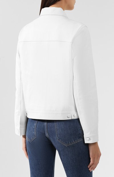 Кожаная куртка FRAME DENIM белого цвета по цене 94550 руб., арт. LWLT0300, фото 4 Кожаная куртка FRAME DENIM, арт. LWLT0300, фото 4