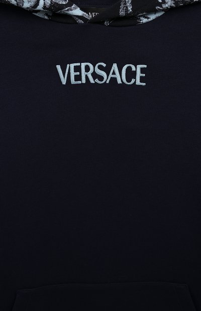 Хлопковое худи VERSACE, арт. 1013833/1A09716/8A-14A, фото 3