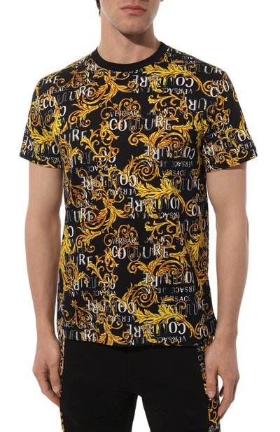 Хлопковая футболка VERSACE JEANS COUTURE, арт. 74GAH6S0/JS161, фото 3