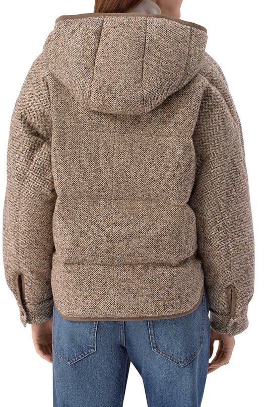 Двусторонний пуховик Brunello Cucinelli MG5307729 Бежевый  MG5307729 Фото 4