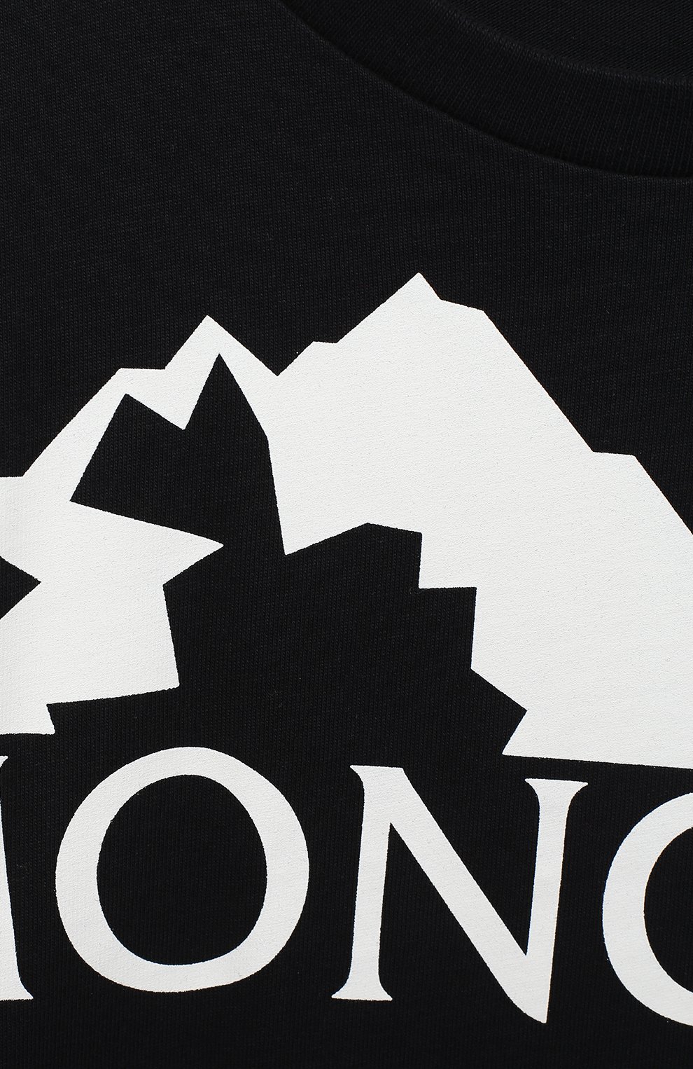 Хлопковая футболка MONCLER черного цвета по цене 15500 руб., арт. F2-954-8C728-20-83092/12-14A, фото 3 Хлопковая футболка MONCLER, арт. F2-954-8C728-20-83092/12-14A, фото 3