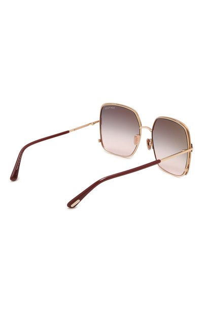 Солнцезащитные очки TOM FORD бордового цвета по цене 68250 руб., арт. TF1006 69W, фото 4 Солнцезащитные очки TOM FORD, арт. TF1006 69W, фото 4