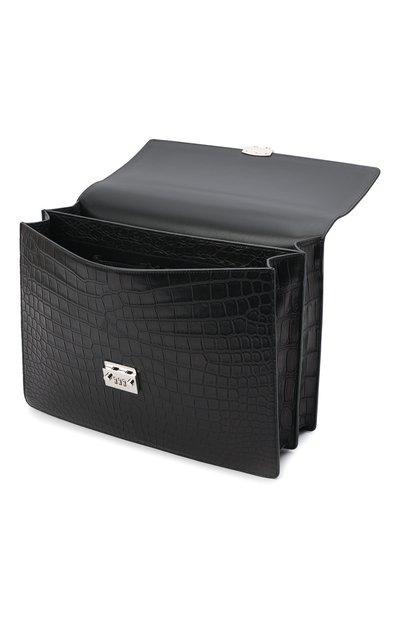 Портфель из кожи крокодила KITON, арт. UBWALLN00730/CP0R, фото 5