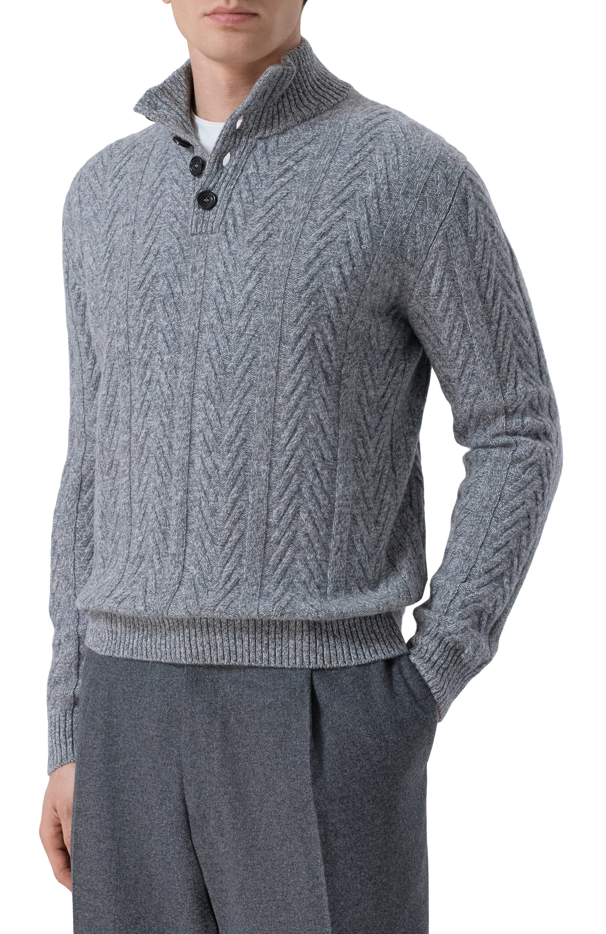 Свитер из шерсти и кашемира ANDREA CAMPAGNA, арт. WU26N0460-07/FN026M, фото 3