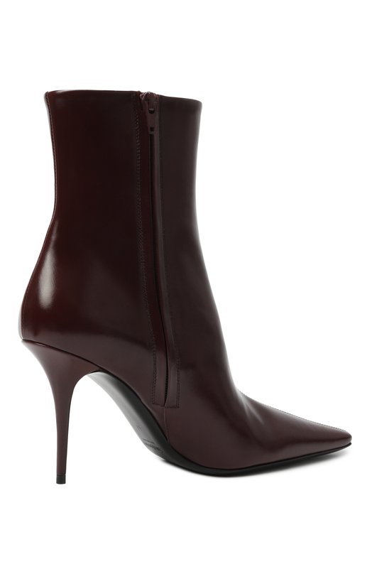 Кожаные ботильоны Ashley 90 Saint Laurent 809284/AAEHF Бордовый  809284/AAEHF Фото 5