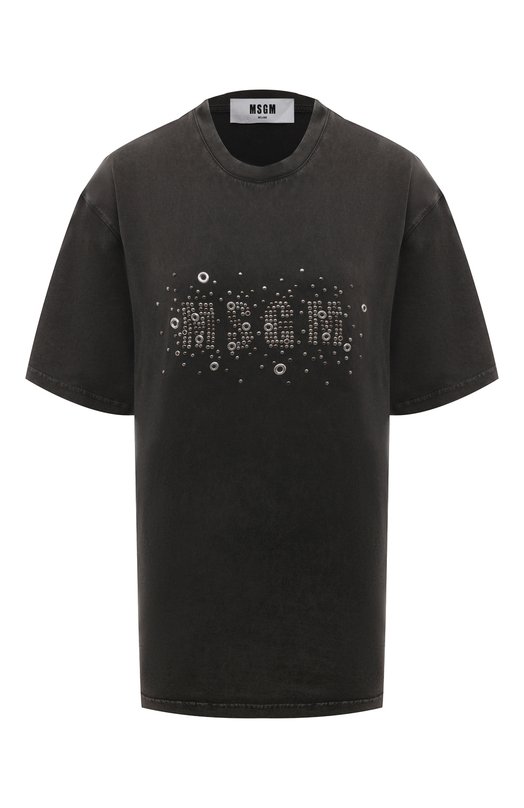 

Хлопковая футболка MSGM, Серый