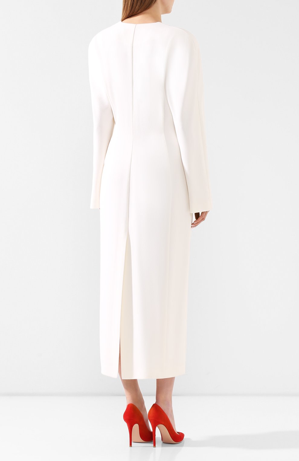 Платье-миди ULYANA SERGEENKO белого цвета по цене 230000 руб., арт. ABM018FW19P (1351т19), фото 4 Платье-миди ULYANA SERGEENKO, арт. ABM018FW19P (1351т19), фото 4