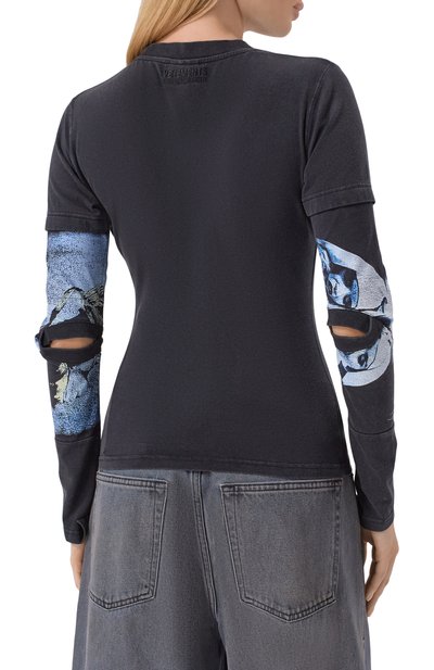 Хлопковый лонгслив VETEMENTS, арт. WCF76LS970B, фото 4