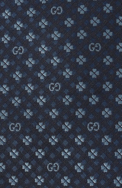 Шелковый галстук GUCCI синего цвета по цене 28800 руб., арт. 597126 4E002, фото 4 Шелковый галстук GUCCI, арт. 597126 4E002, фото 4