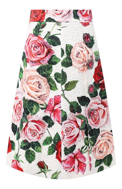 Женская юбка из смеси вискозы и хлопка DOLCE & GABBANA, арт. F4BJYZ/HSMXK