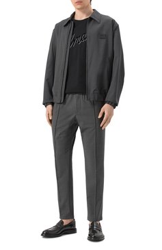 Мужская хлопковая футболка BALMAIN черного цвета, арт. EH1EG010/BC86 | Фото 2 (Материал сплава: Проставлено; Драгоценные камни: Проставлено; Рукава: Короткие; Длина (для топов): Стандартные; Принт: С принтом; Стили: Кэжуэл; Материал внешний: Хлопок; Кросс-КТ: Джерси; Мужское Кросс-КТ: Футболк�а-одежда)