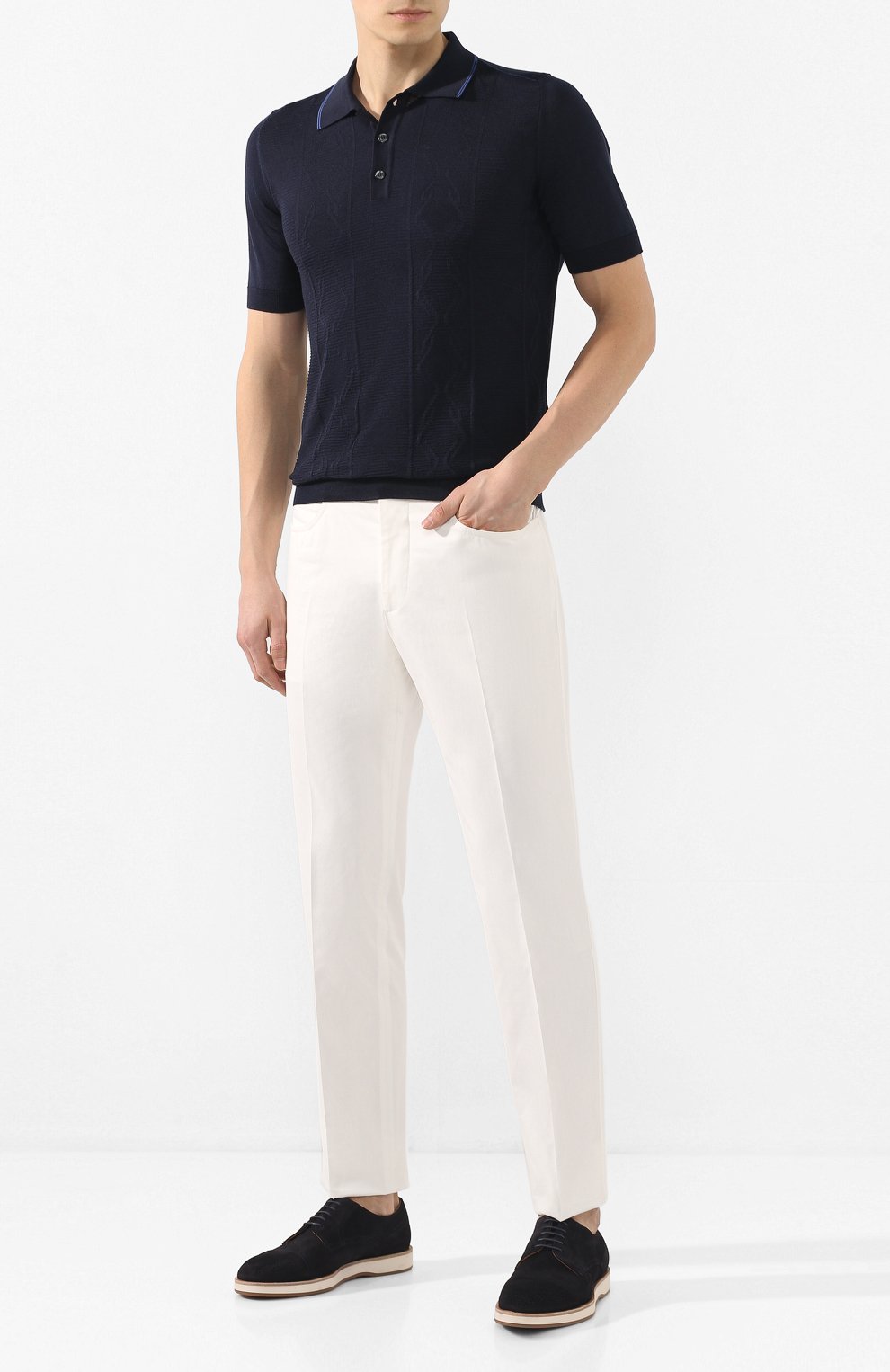 Замшевые дерби BOSS синего цвета по цене 22000 руб., арт. 50429680, фото 2 Замшевые дерби BOSS, арт. 50429680, фото 2