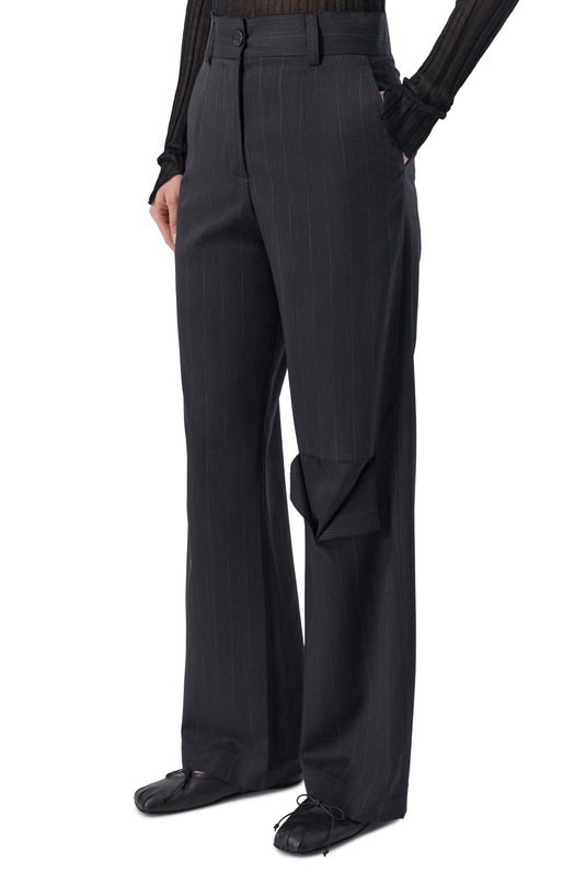 Шерстяные брюки Isabel Benenato DW34TS26 Серый  DW34TS26 Фото 3