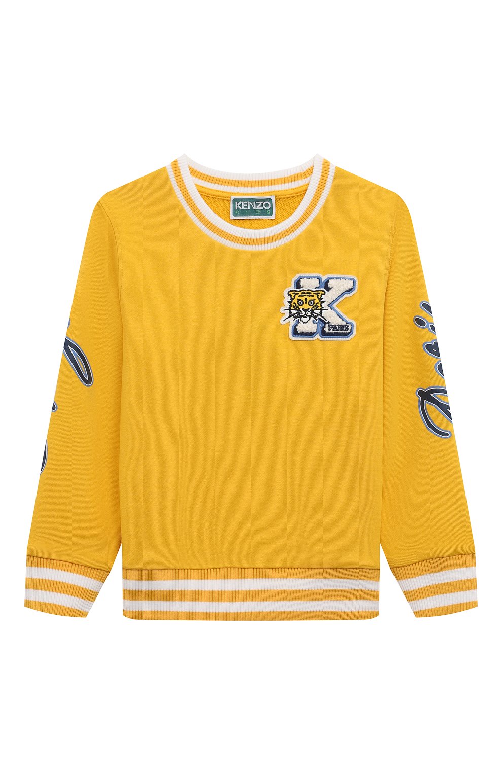 Хлопковый свитшот KENZO желтого цвета по цене 11200 руб., арт. K60328/3-5, фото 1 Хлопковый свитшот KENZO, арт. K60328/3-5, фото 1