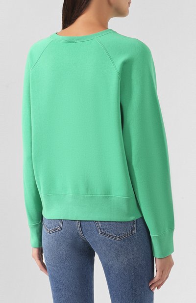 Хлопковый свитшот POLO RALPH LAUREN зеленого цвета по цене 11800 руб., арт. 211704751, фото 4 Хлопковый свитшот POLO RALPH LAUREN, арт. 211704751, фото 4