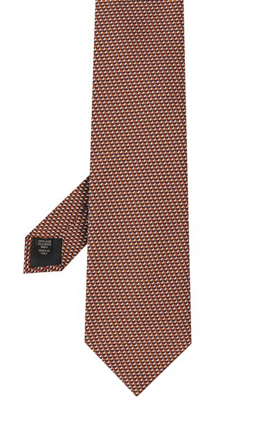 Шелковый галстук ZEGNA оранжевого цвета по цене 18350 руб., арт. Z3E34/1XW, фото 2 Шелковый галстук ZEGNA, арт. Z3E34/1XW, фото 2